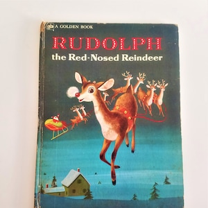 Rare 1973 Rudolph the Red-Nosed Reindeer a Large Golden Book, Vintage Children&#39;s Book