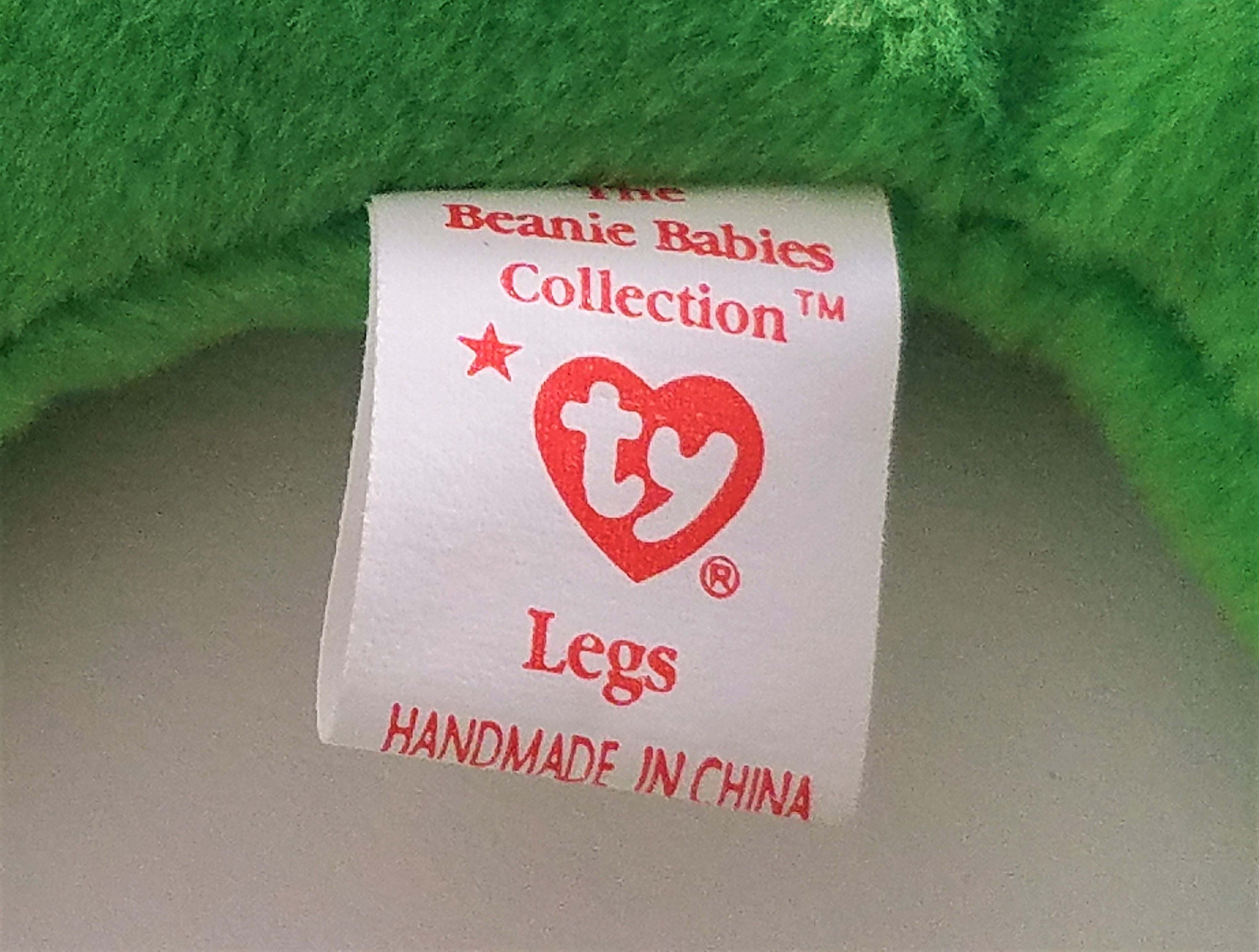 1993 legs Beanie Baby, 1 of the Rare 9 Retired Original Beanies, Green