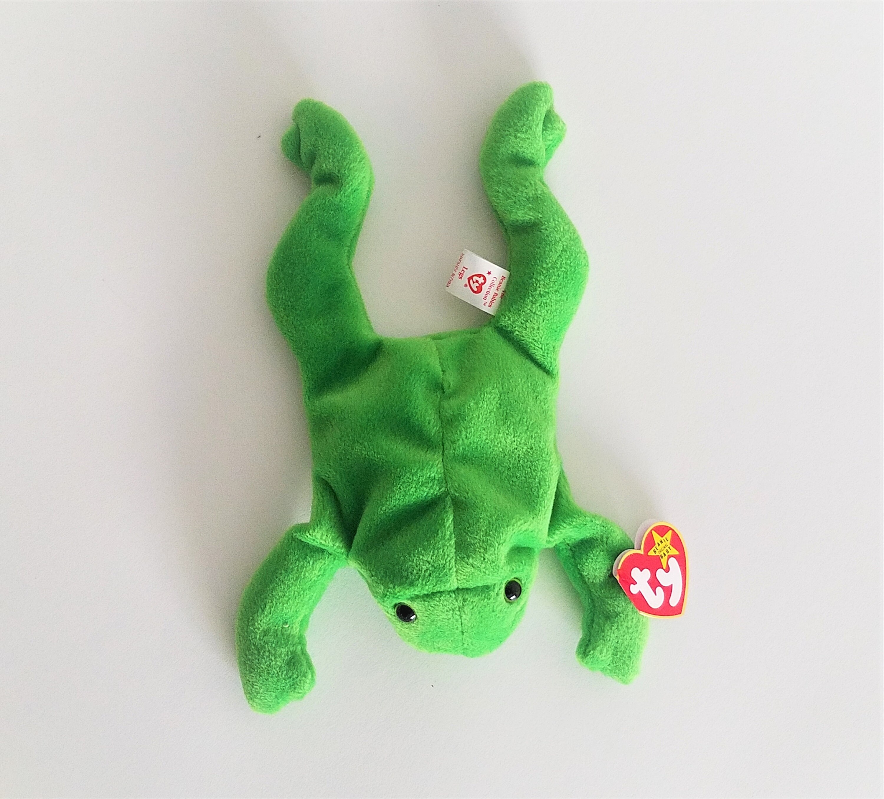 1993 legs Beanie Baby, 1 of the Rare 9 Retired Original Beanies, Green