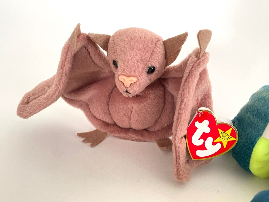 1996 Batty and 1997 Hissy Beanie Baby Sold Together as a Pair, Original