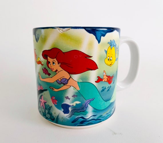 Three Disney Mugs, Ceramic Mug Mickey Mouse, the Little Mermaid, Pluto,  Pinocchio, Dumbo, Goofy, Donald, Red Mug, White Mug, Blue Mug, -  Israel