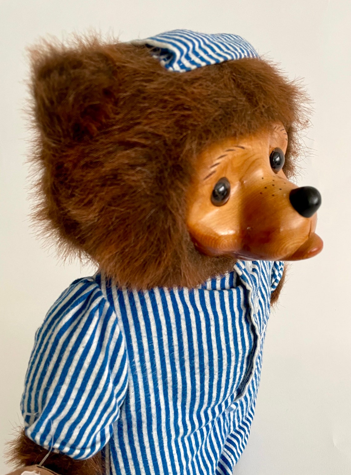 1985 Original Robert Raikes Bear Blue Striped Pajamas Etsy