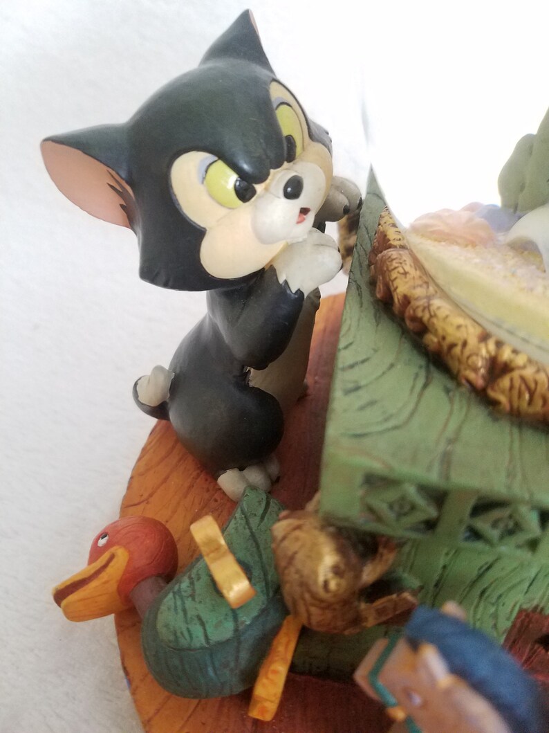 Pinocchio Snow Globe, Unique Music Box That Plays toyland by Victor