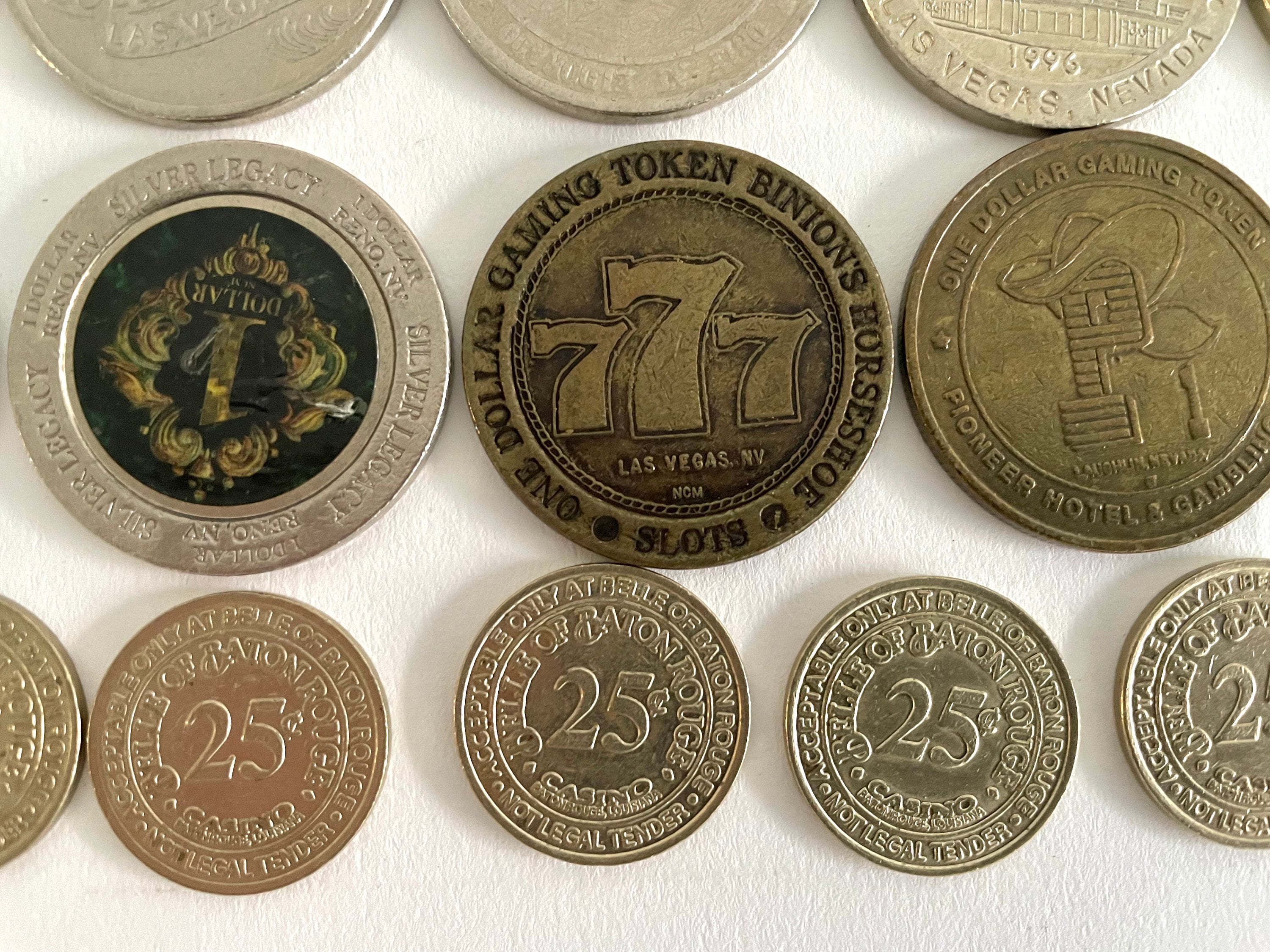希少なカジノコイン、1ドルコイン、コインコレクション、シーザーズ、希少コイン、古いお金、古代コイン - Etsy 日本