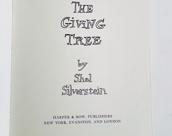 The Giving Tree Shel Silverstein Hardcover Dust Jacket HCDJ  1964 The Giving Tree by Shel Silverstein  Early Printing‎ Hardcover Dust Jacket main image 1