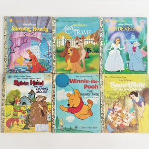Disney Little Golden Books Set - Sleeping Beauty, Lady & the Tramp, Cinderella, Snow White, Robinhood, Winnie the Pooh, Children&#39;s Books