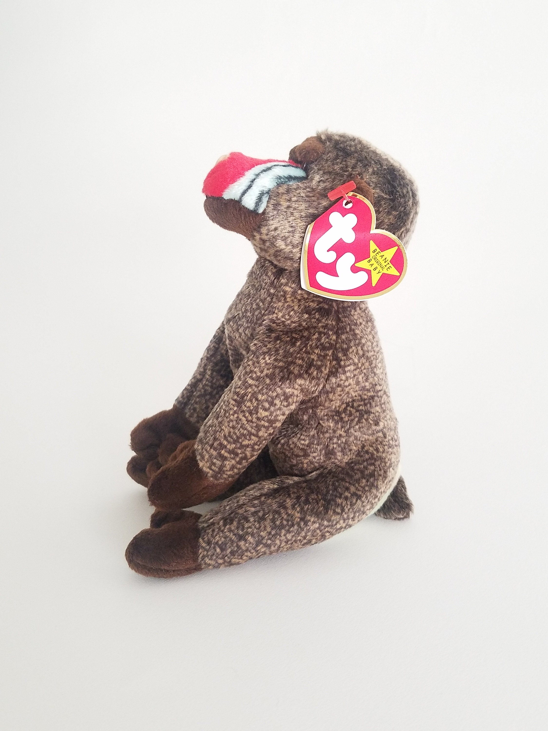 1999 cheeks Baboon Original Beanie Baby Retired - Etsy New Zealand