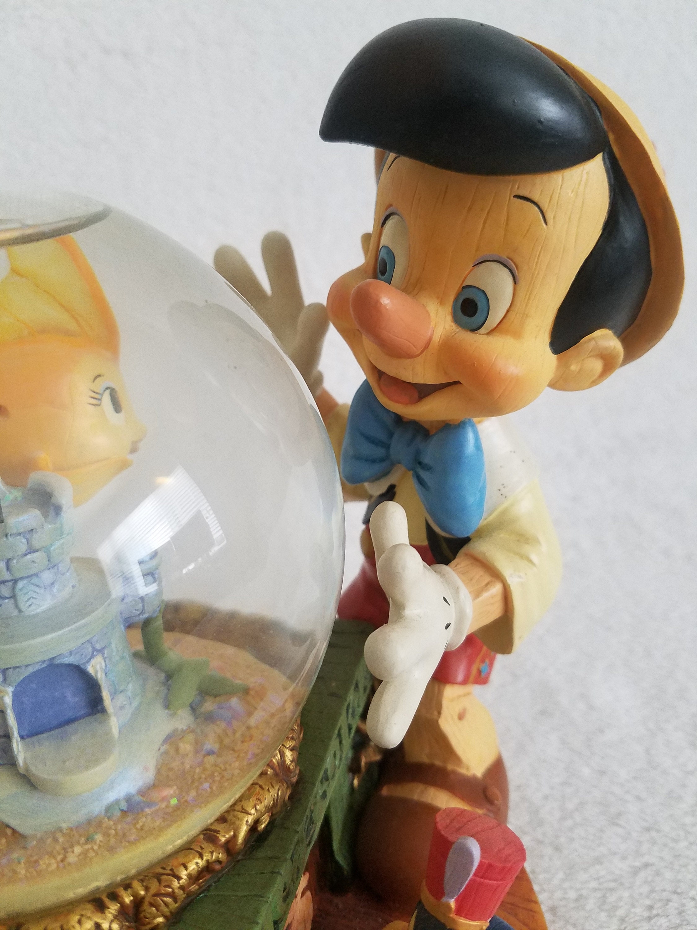 Rare Disney Pinocchio Snow Globe With Music Box That Plays Etsy