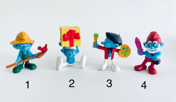 スマーフのフィギュアおもちゃ、パパスマーフ、不機嫌、不器用、賢い