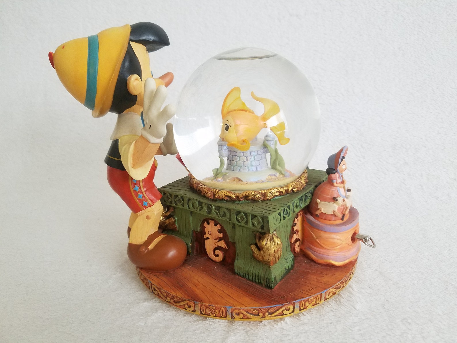 Rare Disney Pinocchio Snow Globe With Music Box That Plays Etsy