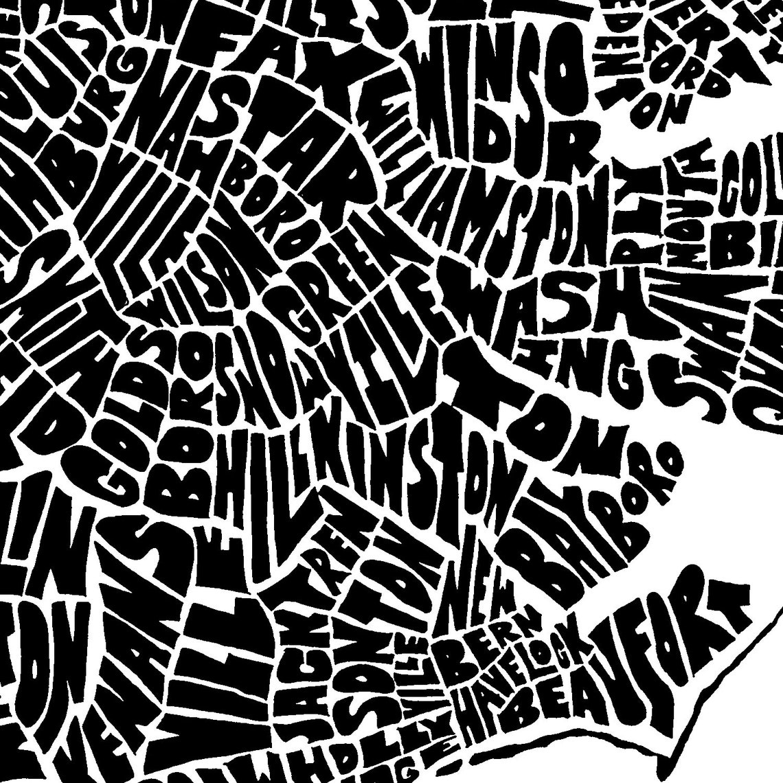 North Carolina Map North Carolina Art North Carolina Print | Etsy