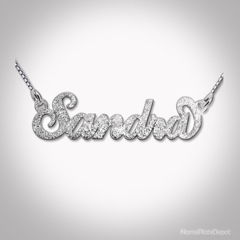 Necklace With Your Name on Carrie Inspired Personalized Name Plate