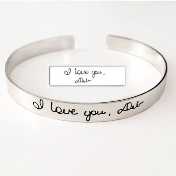 Actual Handwriting Bracelet 925 Silver Bracelet Memorial