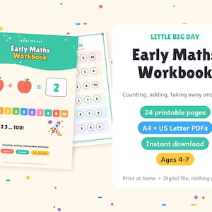 Kindergarten Maths Worksheets Printable, Addition and Subtraction to 10, Counting, Number Bonds, Ten Frames, Prep Maths PDF