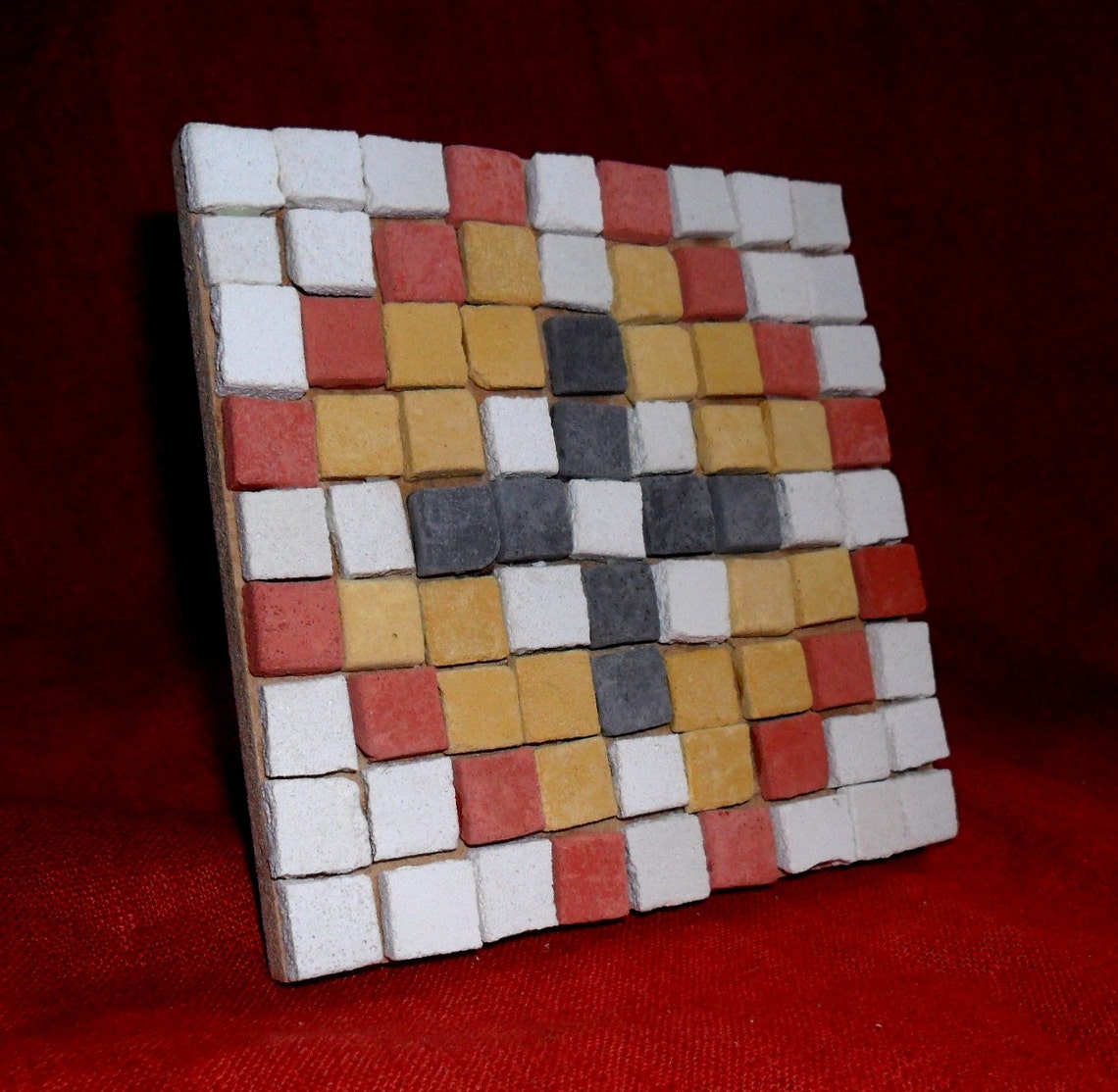 Children's KS2 Roman mosaic kit Four geometric flowers Etsy