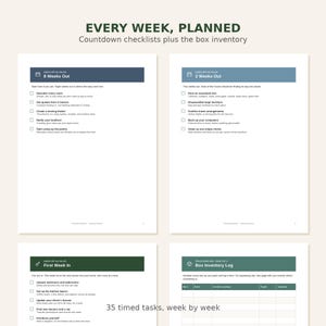 Ultimate Moving Planner | Fillable & Printable | 8-Week Moving Checklist Binder with Box Inventory and Address Change Logs | Letter + A4 immagine 4
