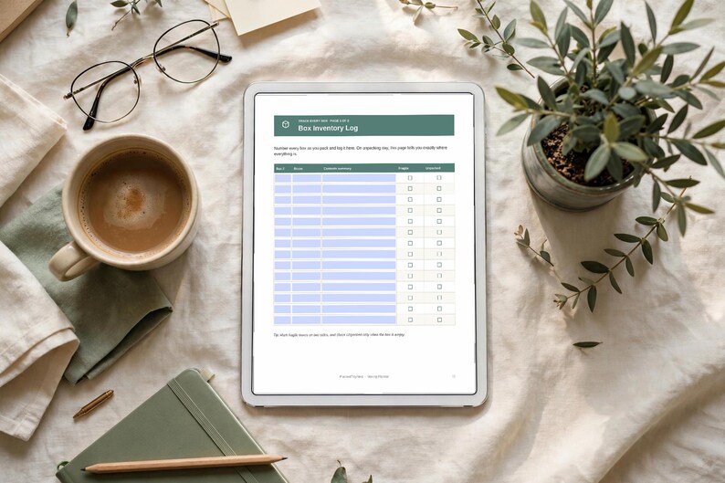 Ultimate Moving Planner | Fillable & Printable | 8-Week Moving Checklist Binder with Box Inventory and Address Change Logs | Letter + A4 immagine 5