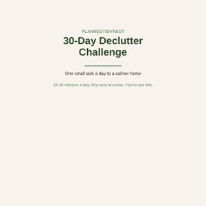 30 Day Declutter Challenge Printable | Declutter Checklist | Home Organization Challenge | Minimalist Cleaning Planner | US Letter PDF