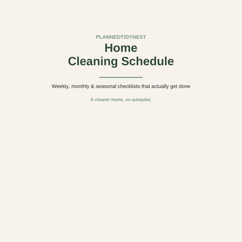 Printbaar schoonmaakschema | Wekelijkse en maandelijkse schoonmaakchecklist | Planner voor grondige schoonmaak | Huishoudelijke takenplanner | PDF (US Letter-formaat) afbeelding 1