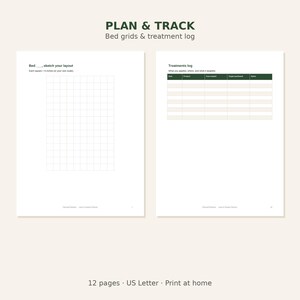 Lawn and Garden Planner Printable | Planting Log | Garden Bed Planner | Watering Schedule | Harvest Tracker | US Letter PDF image 3