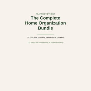 Complete Home Organization Printable Bundle | 10 Planners, Checklists & Trackers for New Homeowners
