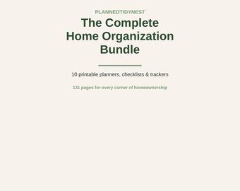 Ensemble complet d'outils imprimables pour l'organisation de la maison | 10 planificateurs, listes de contrôle et outils de suivi pour les nouveaux propriétaires