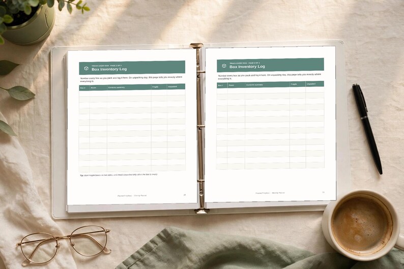Ultimate Moving Planner | Fillable & Printable | 8-Week Moving Checklist Binder with Box Inventory and Address Change Logs | Letter + A4 immagine 2