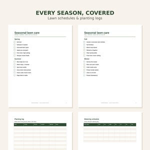 Lawn and Garden Planner Printable | Planting Log | Garden Bed Planner | Watering Schedule | Harvest Tracker | US Letter PDF image 2