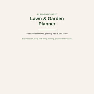 Lawn and Garden Planner Printable | Planting Log | Garden Bed Planner | Watering Schedule | Harvest Tracker | US Letter PDF