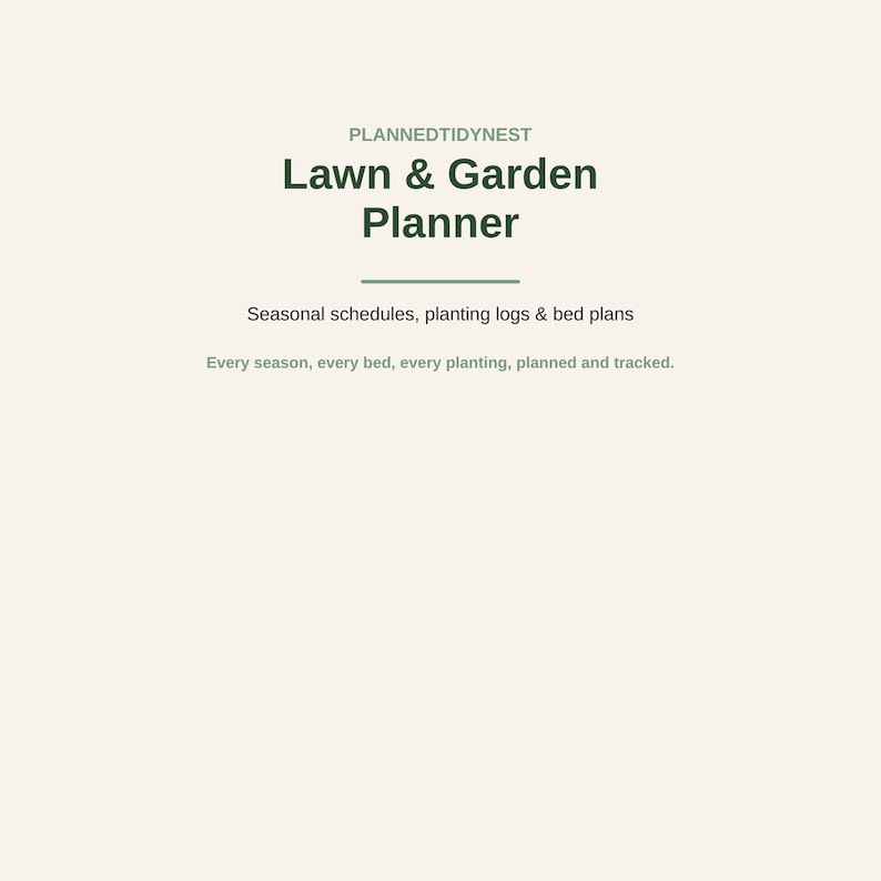 Lawn and Garden Planner Printable | Planting Log | Garden Bed Planner | Watering Schedule | Harvest Tracker | US Letter PDF image 1