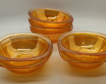 Jeannette 40s 50s 60s Glass FLORAGOLD LOUISA 4 Inch Square Coaster or Ashtray Ash Tray