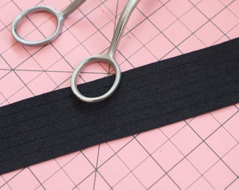 1YD Black Elastic Band- Wide, Bra making supplies, Bra making elastic, Elastic for lingerie sewing