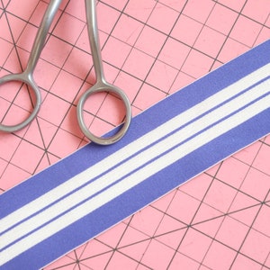 1 YD Very Peri Striped Elastic Band - Wide, Bra-making elastic, Bra making supplies, Elastic for lingerie sewing