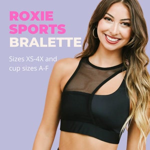 BRALETTE PATTERN Roxie Bralette Pattern, Bra Pattern, Plus Size Bralette Pattern, Sports Bra Pattern, Bikini Top Pattern, Lingerie Pattern