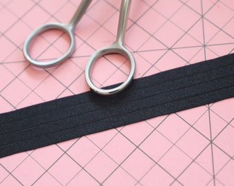 1YD Black Elastic Band- Narrow, Bra making supplies, Bra making elastic, Elastic for lingerie sewing