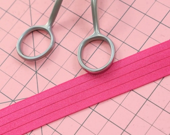 1YD Hot Pink Elastic Band- Narrow, Bra making supplies, Bra making elastic, Elastic for lingerie sewing