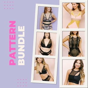 Maris, Roxie, Galina, Lawren et Fenix Pattern Bundle (PDF), Bra Pattern, Bra Sewing Pattern, Plus Size Sewing Pattern, Lingerie Pattern
