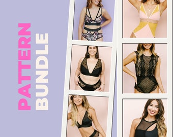 Maris, Roxie, Galina, Lawren and Fenix Pattern Bundle (PDF), Bra Pattern, Bra Sewing Pattern, Plus Size Sewing Pattern, Lingerie Pattern