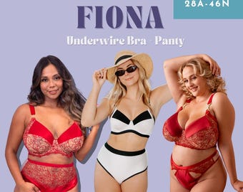 Underwire Bra Pattern (28-46 Band, A-N Cups) , Bra Sewing Pattern, Bra PDF Sewing Pattern, Bra Pattern PDF, Swimsuit Sewing Pattern