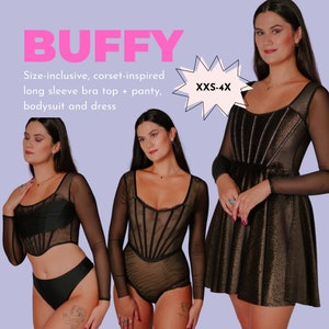 Corset Sewing Pattern, Buffy Corset Pattern, Corset Dress Pattern, Corset Dress Pattern, Corset Top for Women, Corset Sewing Patten