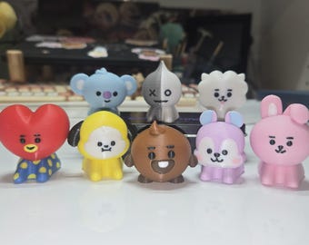 BTS BT21 mini 3D print figures