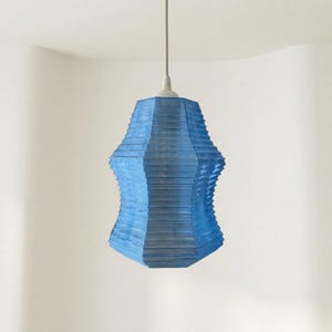 Suspension MARINA imprimée en 3D, lustre paramétrique bleu océan, lampe de salle à manger style bord de mer