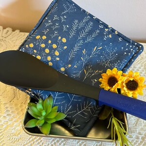 PLANTS & FLOWERS ON Blue Background