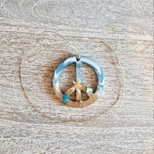 Seascape Peace Pendant #11 , Ocean Pendant, Beach Necklace, Coastal Jewelry Jewelry,Ocean Necklace,Beachy Gifts,Ocean Wave ,Seascape Jewelry