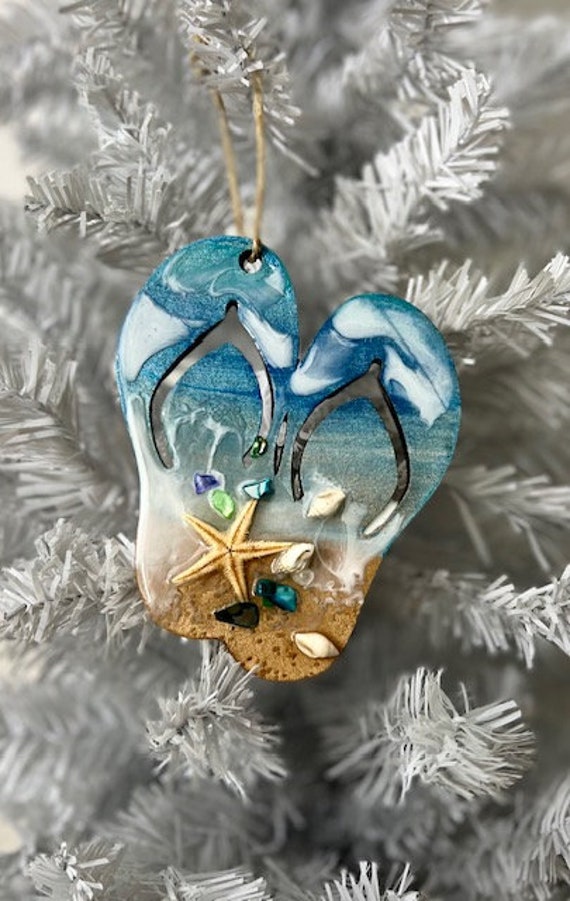 Flip Flops Ornamentchristmas Tree Ornamentbeach House - Etsy