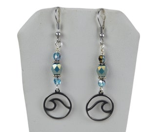 Wave Crystal Earrings