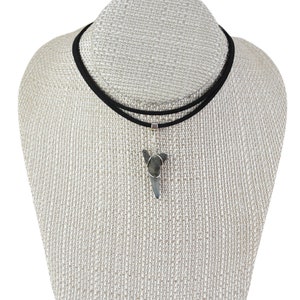 Snaggle Shark Tooth Vegan Suede Choker Necklace