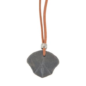Turtle Shell Peace Sign Vegan Suede Necklace