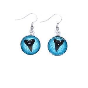 Shark Teeth in Resin Drop Earrings