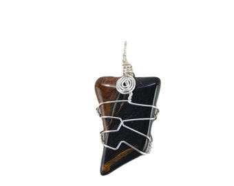 Blue Tigers Eye Pendant Necklace